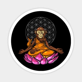 Monkey Zen Buddha Meditation Magnet